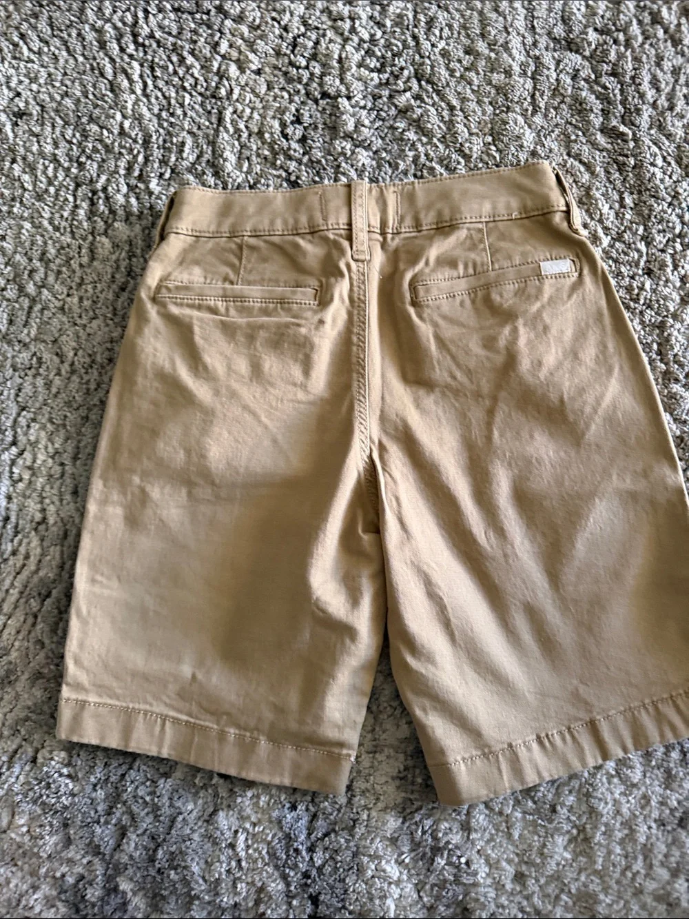 abercrombie kids khaki flat front chino shorts
